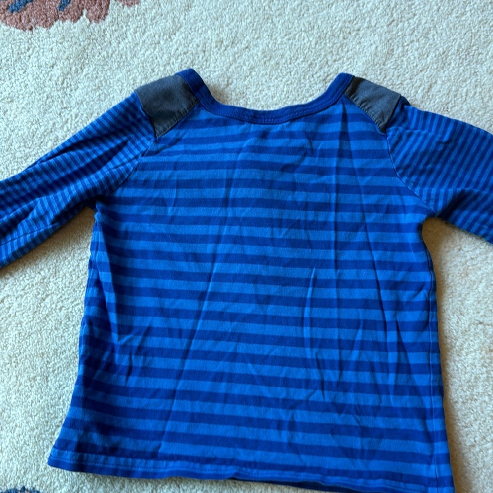 Hanna Andersson Blue Striped Long Sleeve Tee - Picture 3 of 3